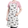 thumbnail image 5 of White Cow Milk Cow Pattern Apron-Garden Aprons for Women with Pockets-Cotton Linen Waterproof Kitchen Cooking Gardening Aprons Adjustable for Kitchen,Cooking,BBQ and Salon 33x27 Inch, 5 of 7