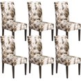 thumbnail image 1 of Chair Covers Stretch Dining Chair Covers Removable High Back Chair Protective for Dining Room Kitchen Banquet Party Decoration (T-Green, 6 PCS), 1 of 8
