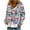 #123-Pink, variant on AUNVITO Women's Christmas Print Cozy Fleece Button Front Cardigan Long Sleeve Casual Outerwear Soft Loose Fit Festive Blouse