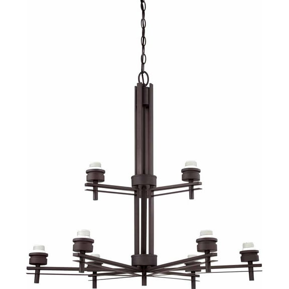 Volume Lighting V3779 Carena 9 Light 2 Tier Chandelier - Bronze