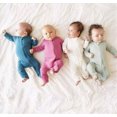 thumbnail image 4 of Wamejoo Baby Boy Girl Pajamas Bamboo Rompers Footless Zipper Solid Color Long Sleeve Sleeper Jumpsuit Soft Loungewear Outfit, 4 of 9