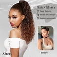 thumbnail image 3 of Ponytail Extension for Black Women Drawstring Ponytail Long Curly Wavy Ponytail 20Inch Synthetic Clip in Ponytail Hair Extensions, 3 of 7