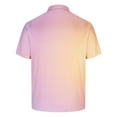 thumbnail image 4 of Teissuly Men's Casual Gradient Short Sleeved Lapel Button Up T-shirt Top, 4 of 5