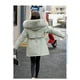 thumbnail image 1 of Ropa de mujer de cintura delgada con relleno de algodón y escote en V de color perla, 1 of 6