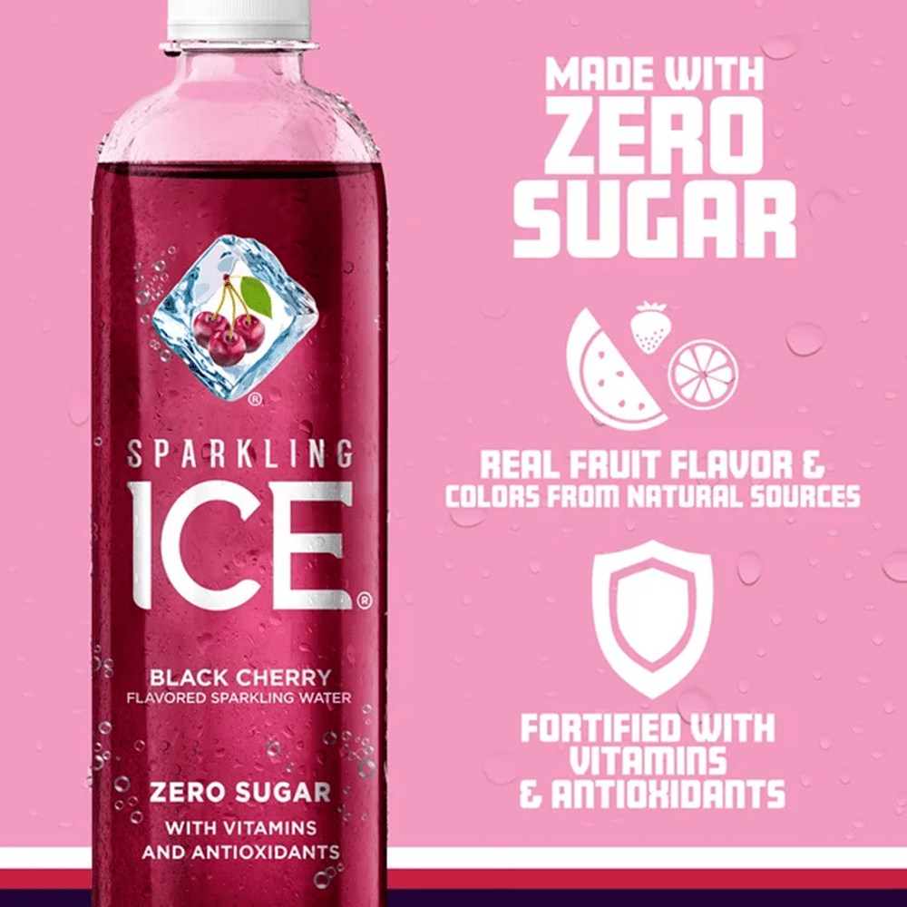 Sparkling Ice Flavored Water 17 fl oz, 9 count (Black Raspberry, Cherry Limeade, Orange Mango, Kiwi Strawberry, Lemon Lime, Coconut Pineapple, Black Cherry, Pink Grapefruit, Classic Lemonade)