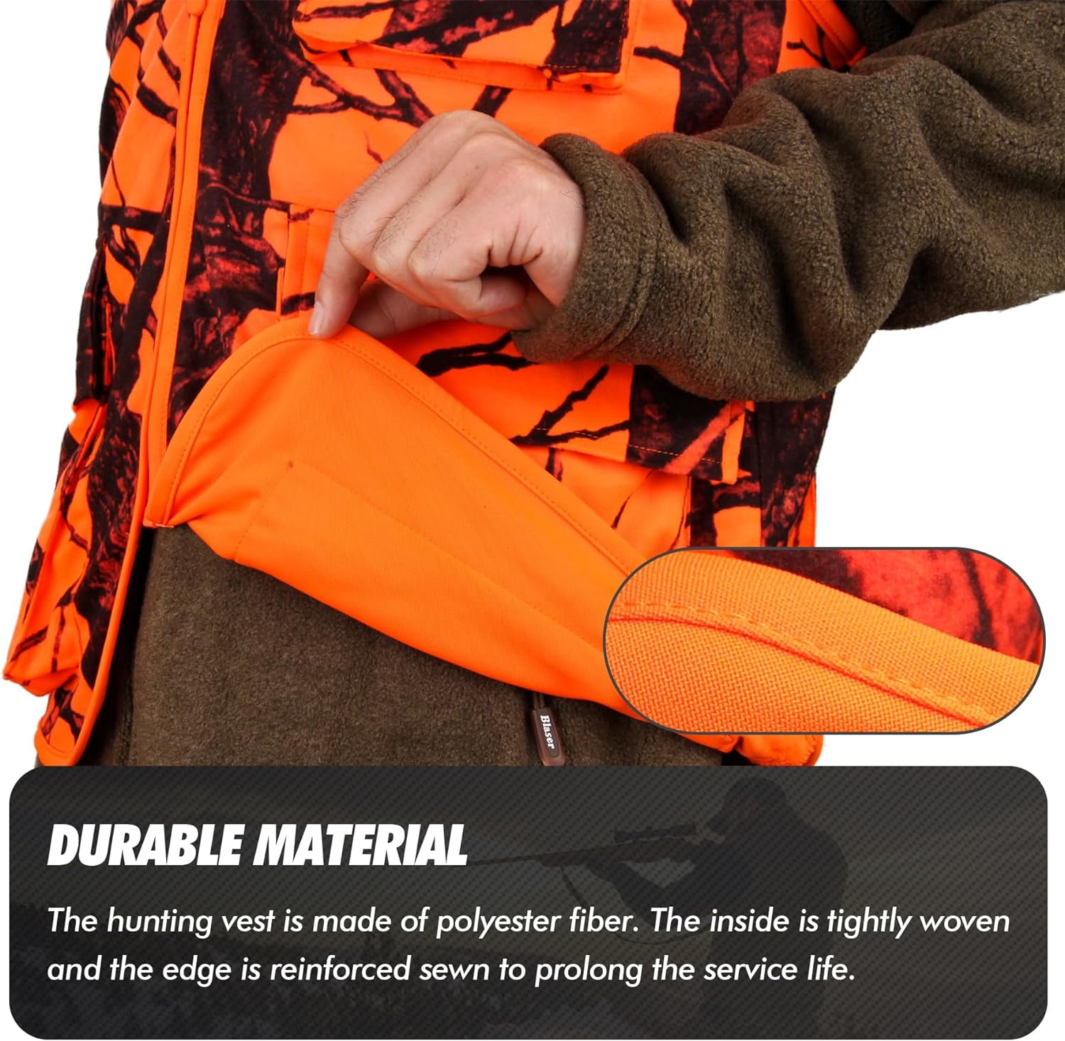 希少 MASSES MA-1 BLAZE ORANGE XLsize Men's Hunting Vest - Blaze Orange - Zipper Closure - Multi