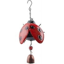Iron Wind Chimes with Glass Beads Home Decorations Ladybug Multi-color 290~320mm
