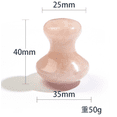 thumbnail image 2 of Pisexur Belleza Maquillaje Herramienta Gua Sha con forma de hongo, hecha de cuarzo rosa, rodillo ergonómico para masaje facial y corporal, portátil, para reducir arrugas, cpara mujeres y hombres, 2 of 2