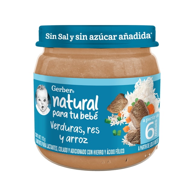 Alimento para lactantes Gerber comidita casera res verduras y arroz 113 g