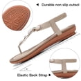 thumbnail image 6 of Beach Shoes, Sandals Wide Feet, Wide Width Sandals for Women, Going Out Shoes for Women, Flat Sandals for Women Dressy: Summer Comfortable Dress Thong Flats Sandal, Khaki 5.5, 6 of 7