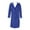 Blue, variant on Mens Waffle Bathrobe Long Sleeve Lightweight Hooded Robe with Pockets Soft Shower Spa Bathrobes Wine, M