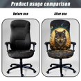 thumbnail image 4 of FKELYI Sunflower Wolf Print Office Chair Cover Computer Chair Covers for Armrest Chair Removable Protector Slipcover Stretch Fabric Boss Chair Covers for Home Office, Large, 4 of 6