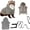 Grey, variant on Pet Ferrets Fleece Hoodie and Leash Harness Set For Winter Warmth