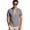 Gray, variant on Men's Linen Shirts Short Sleeve Stand Collar Lace Up T Shirts Casual Lightweight Breathable Relaxed Fit Summer Tees, M