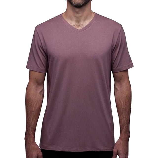 Playera Cuello V Para Hombre De Algodón Pima y Tela Spandex Unbranded Co V Neck RoseWood S
