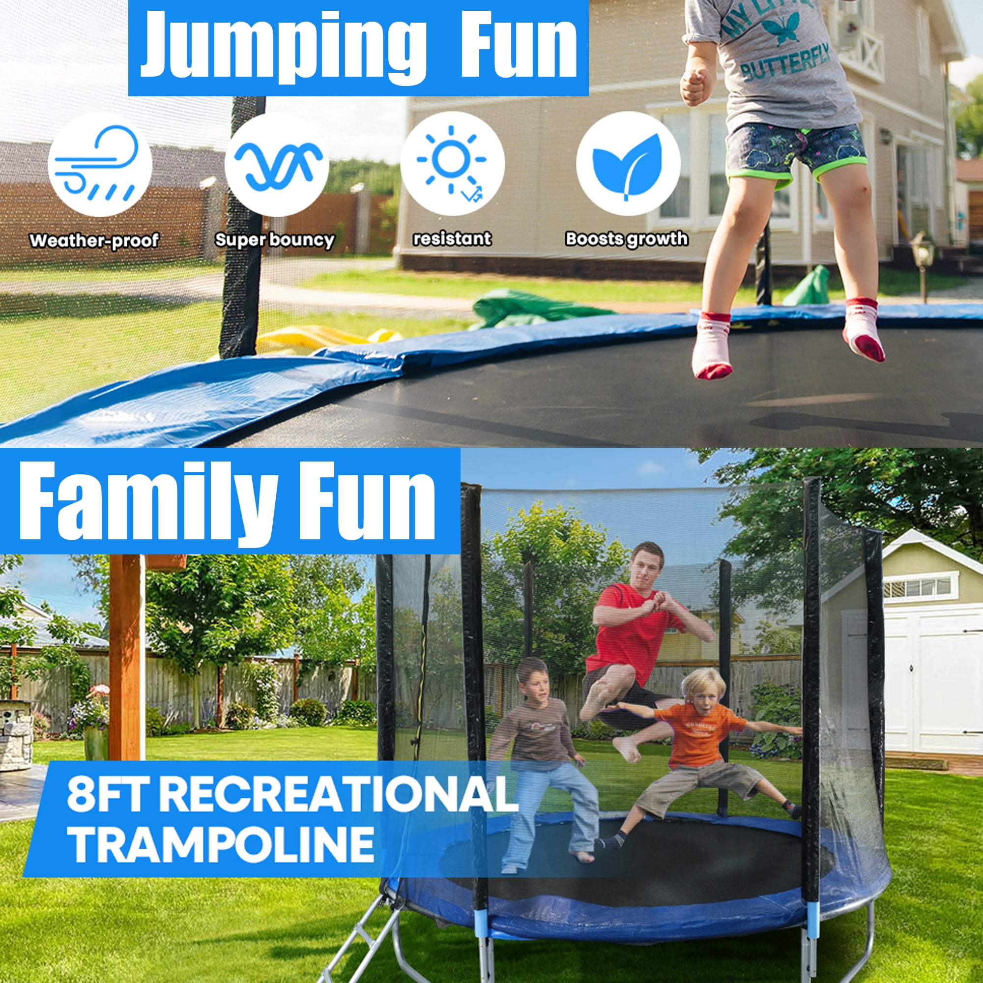 Kids Jumping Trampoline Challenge Family Fun Playtime with Imani and  Family!! 