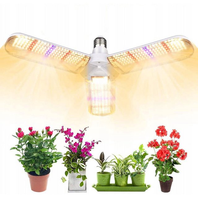 Plantación de interiores Iluminación de plantas suculentas de flores y verduras Luz de jardinería Luz de relleno de macetero Luz de planta plegable de 3 hojas (36W) oso de fresa Electrónica
