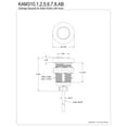thumbnail image 2 of Kingston Brass KAM310 Trimscape Garbage Disposal Air Switch Button in Matte Black, 2 of 4