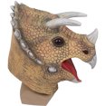 thumbnail image 5 of Máscara de dinosaurio de látex realista con forma de triceratops para Halloween, 5 of 5