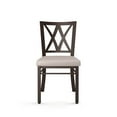 thumbnail image 2 of Amisco Washington Dining Chair - Cream Faux Leather / Dark Brown Metal, 2 of 7