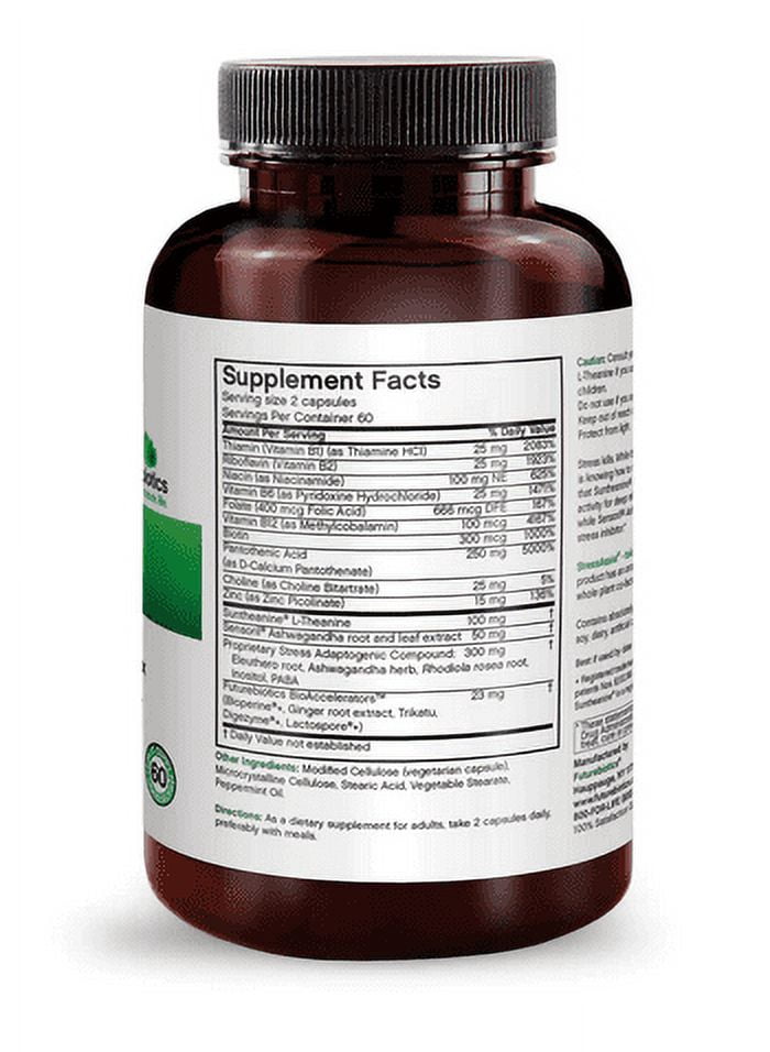 FutureBiotics StressAssist, L-Theanine Stress Complex, 120 Vegetarian Capsules