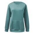 thumbnail image 2 of Women'S Sweatshirt Short Pullover Woolen Pocket Hoodie Autumn And Winter Top, 2 of 4