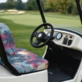 thumbnail image 6 of Pzuqiu Tropical Sunset Palm Tree Golf Cart Seat Covers - 2-Piece Stretchable Set | Breathable, Washable, All-Weather Protection for EZGO, Club Car & Yamaha, 6 of 10