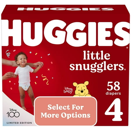 Huggies Little Snugglers Baby Diapers  Size 4  58 Ct (Select for More Options)
