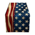 thumbnail image 3 of Memorial Day Saving!4th of July Decorations, Independence Day Table Flag Red White Blue Star Striped Floral Print Dining Table Decoration, 3 of 7