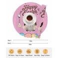 thumbnail image 6 of 15 Inch Round Placemats Set of 4, Pink Easter Non Slip Heat Insulation PP Table Mats, Easter Bunny Eggs Spring Cartoon Farmhouse Wood Grain Washable Place Mats for Kitchen Dining Party Table Decor, 6 of 7