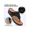 thumbnail image 2 of Flip Flops for Women Wedge Sandals Casual Comfortable Cushion Footbed Platform Sandals with Arch Support, 2 of 5
