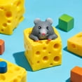 thumbnail image 4 of Creative Squeeze Cheese Mouse Squishy Stress Toy, Random Color Animal Pop-up Decompression Toy, Fun Novelty Gift for Birthday Classroom Rewards, 4 of 8