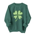 thumbnail image 2 of Rutainlusire Womens 2026 Trendy St. Patricks Day Printed Comfy Shirts Sweatshirts Women's Round-neck St. Patrick's Day Printed Long-sleeved Sweater Top Without A Hood, 2 of 4