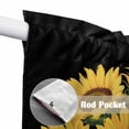 thumbnail image 4 of Yellow Sunflowers Swag Valances for Windows 2 Pack, Kitchen Window Curtains 36 Inch Length, Farmhouse Floral Leaves Butterfly Black Privacy Swag Curtains for Living Room/Bathroom 36"x36", 4 of 8