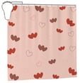 thumbnail image 2 of DouZhe Pink Hearts Romantic Love Pattern Shower Curtain, Waterproof Bath Curtains for Bathroom Decorations, 72 x 72 inches, 2 of 7