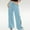 Blue, variant on Women's Wide Leg Fleece Lined Sweatpants Winter Baggy Lounge Travel Pants Fashion Outfits Joggers Clothes