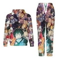 thumbnail image 2 of My Hero Academia Unisex Adult Sweatsuits Hoodie & Sweatpants Long Sleeve Hooded Sweatshirt Matching Joggers Tracksuit Sets M, 2 of 9