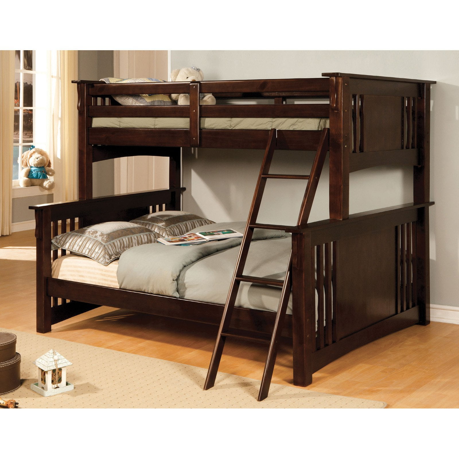 Furniture Of America Mission Style Twin Over Full Bunk Bed Furniture Of America Mission Style Twin Over Full Bunk Bed