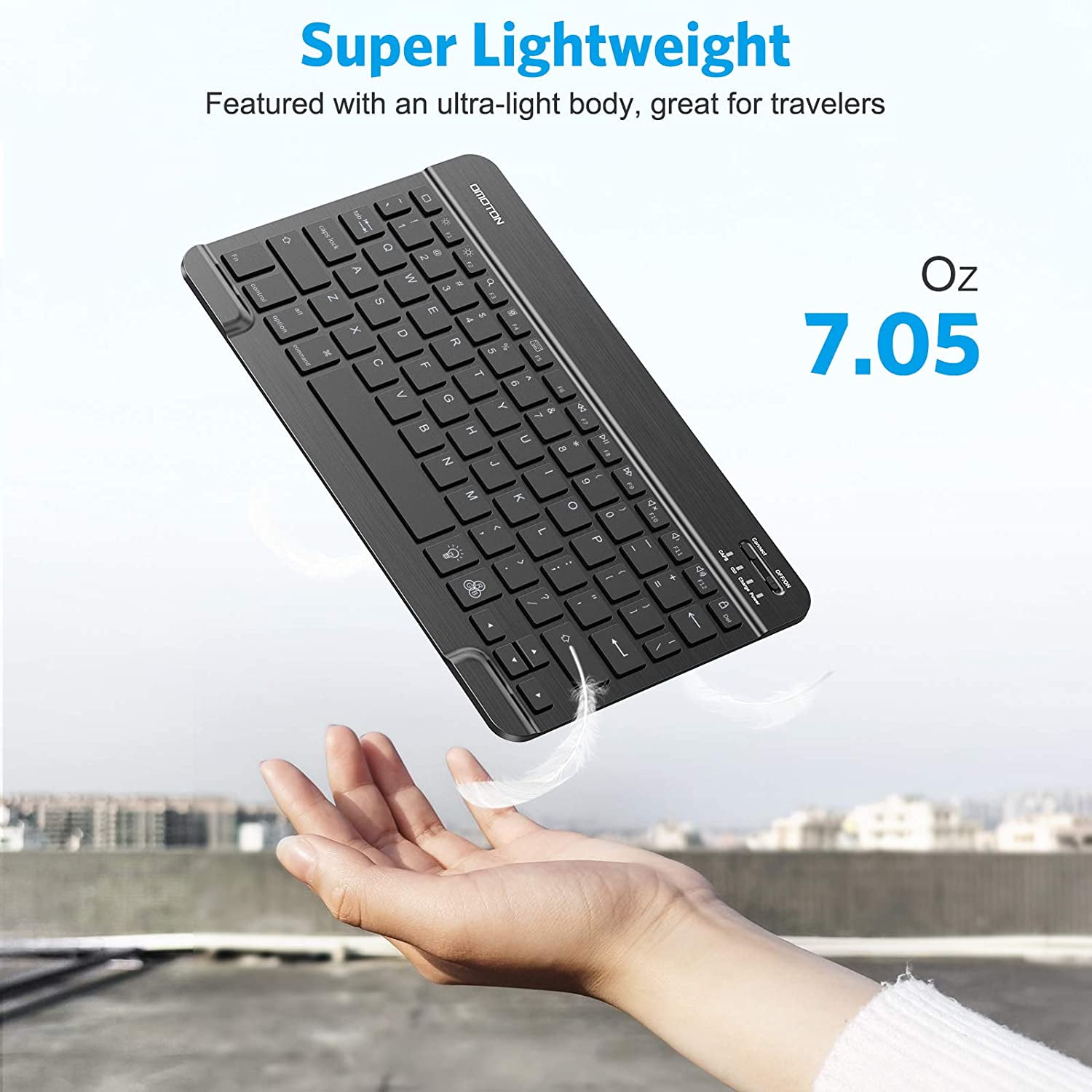 Tablet Computer Keyboard Mini Wireless Bluetooth Backlit Keyboard, 7-color Backlit/rechargeable/ultra-thin