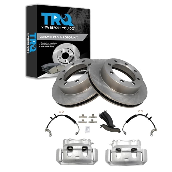 TRQ Front Ceramic Brake Pad & Rotor Kit Fits Select 1997 Ford F-250