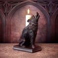 thumbnail image 2 of Gothic Wolf Candle Holder Halloween Decoration Resin Craft Bat Ornament Home Desktop, 2 of 4