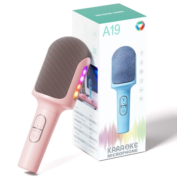 Handled Karaoke Machine Portable Bluetooth Speaker for Home Party & Gifts for Adults, Kids, Boys & Girls Pink