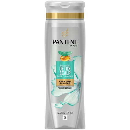 Pantene Pro-V Damage Detox Scalp Deep Cleanser Purifying Shampoo, 12.6 fl