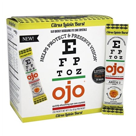 Ojo Quickly Dissolving Eye Care Crystals Packets, Citrus Lutein Burst, 30 Ea