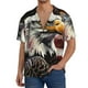 thumbnail image 1 of Fotbe Retro American Eagle A Camisa Estampada de Manga Corta para Hombre, Casual de Verano, Estilo Playero, Sin Arrugas-Medium, 1 of 5
