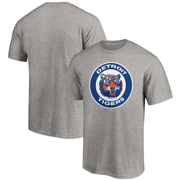 Men's Heather Gray Detroit Tigers Cooperstown Collection Huntington T-Shirt