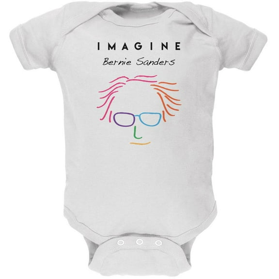 Election 2020 Bernie Sanders Imagine White Soft Baby One Piece - 3-6 months