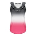 thumbnail image 6 of QUNYINEY Gradient Women's Tank Tops Sleeveless V Neck Casual Camisole Shirts Ruffle Summer Loose Tank Tops, 6 of 6