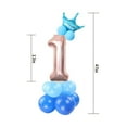thumbnail image 4 of Happy Birthday 0 1 2 3 4 5 6 7 8 9 Rose Gold Number Foil Balloon Digital Helium Balloons Wedding Decor Birthday Party Balloon blue Number 1, 4 of 9
