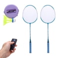 thumbnail image 1 of Badminton Self Training Tool, Single Player Safe Stretch Rope Shuttlecock Training Device Lighted with Remote Control for Indoor Practice, 1 of 7